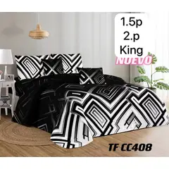 GENERICO - Cobertor Tipo Quilt de Verano / Cubrecamas KING 408
