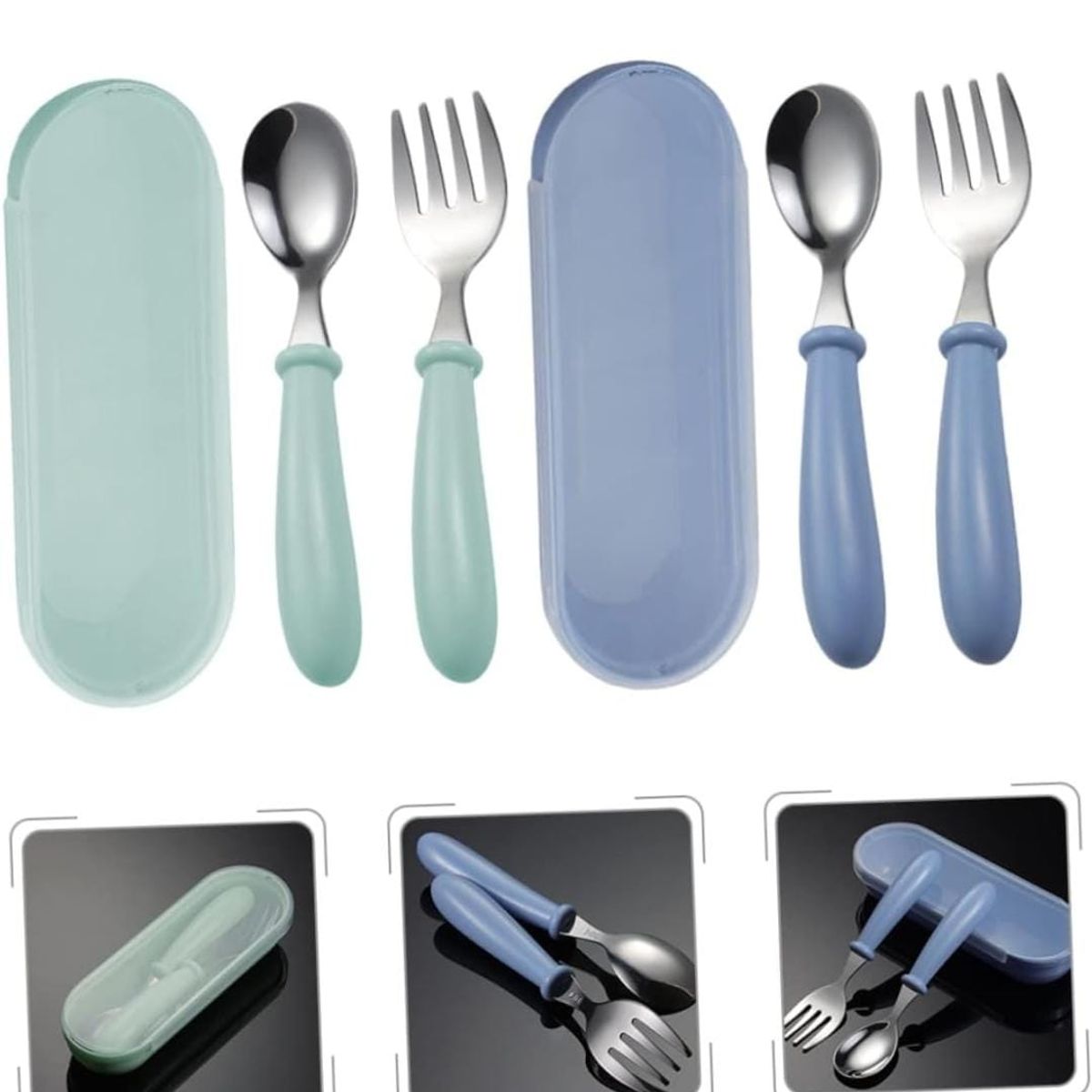 GENERICO - Kit De Cubiertos  De Acero Inoxidable Cuchillo y Estuche Al Azar