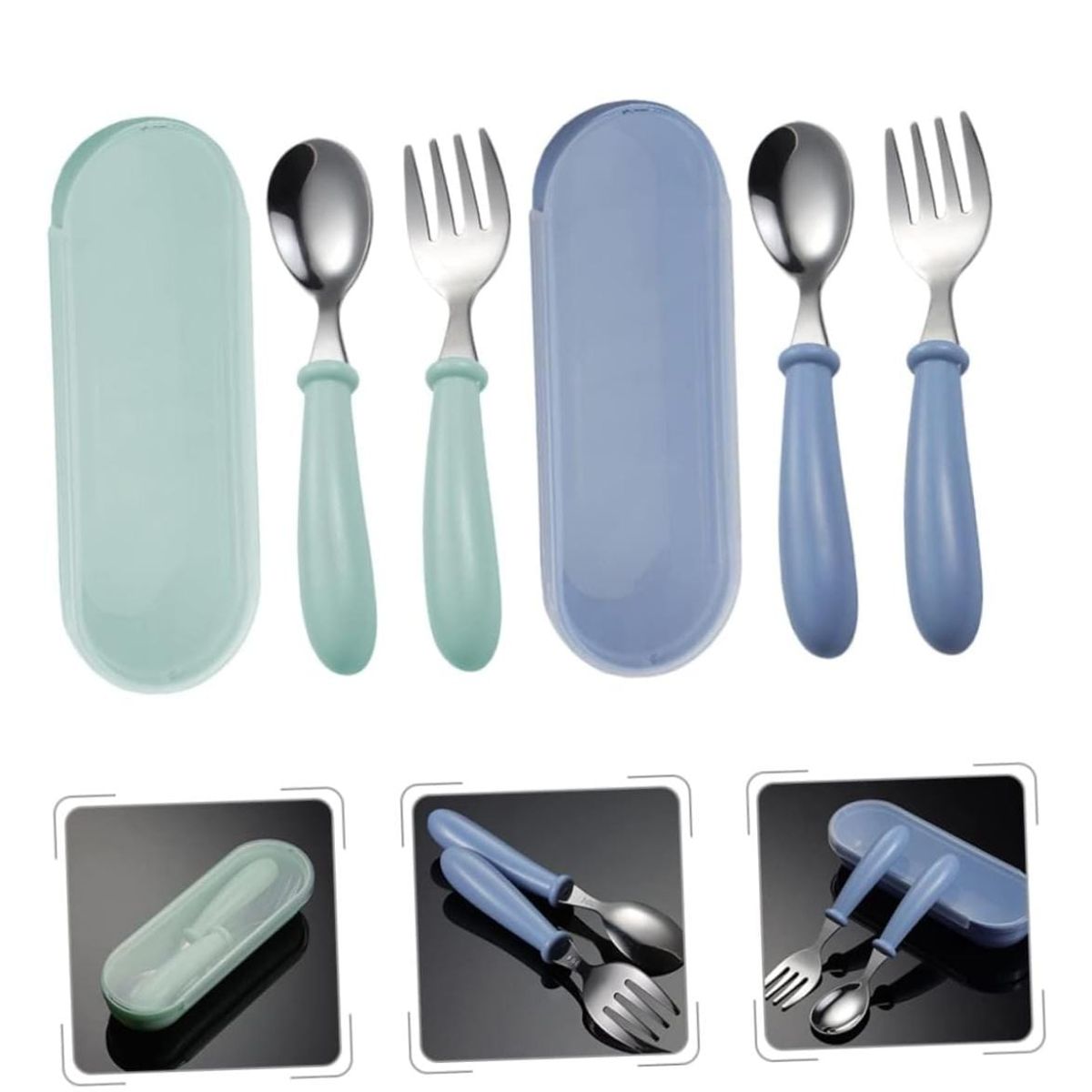 GENERICO - Kit De Cubiertos  De Acero Inoxidable Cuchillo y Estuche Al Azar