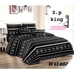 GENERICO - Cobertor Tipo Quilt de Verano / Cubrecamas 2P 407