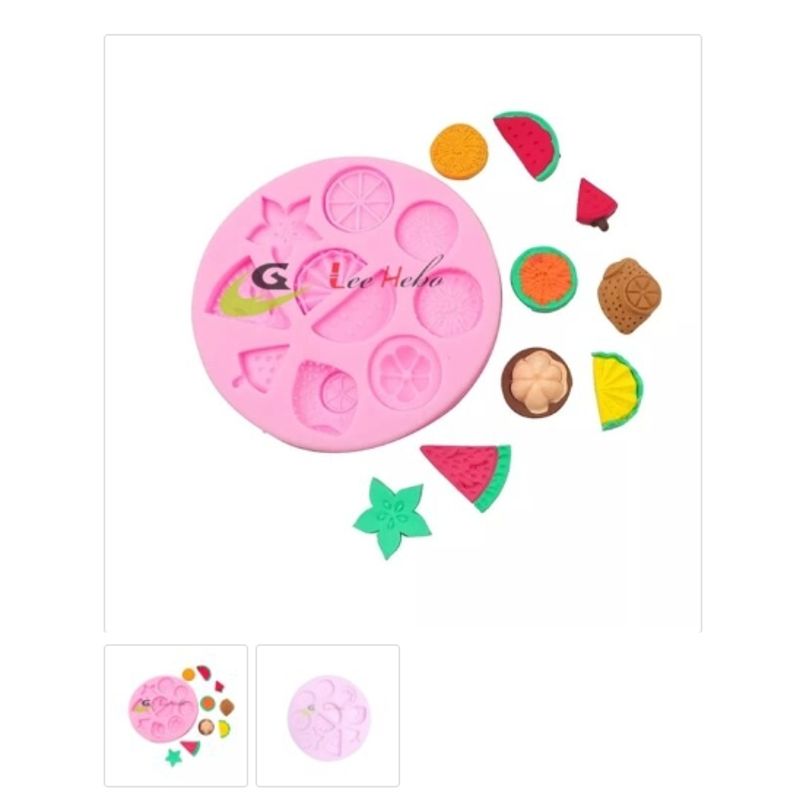 GENERICO - Molde Para Fondant Silicona Forma Frutas Reposteria