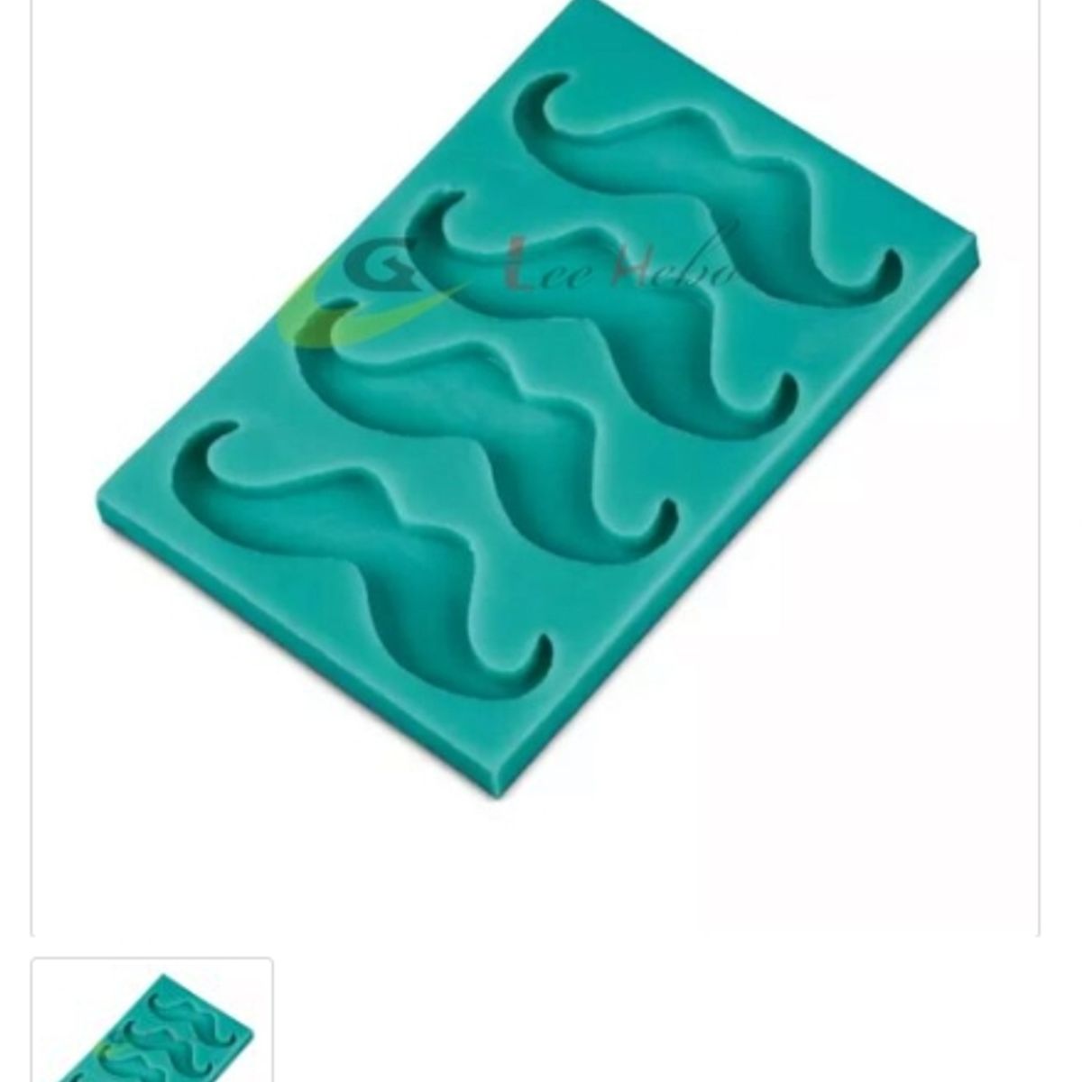 GENERICO - Molde Para Fondant Silicona Forma Bigotes 4 Divisiones