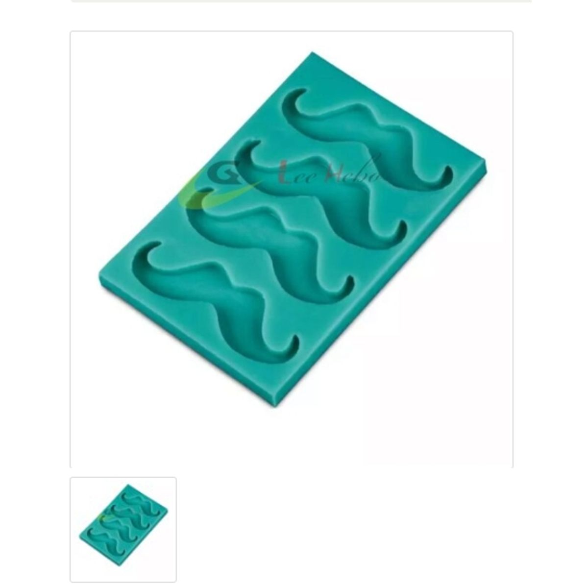 GENERICO - Molde Para Fondant Silicona Forma Bigotes 4 Divisiones