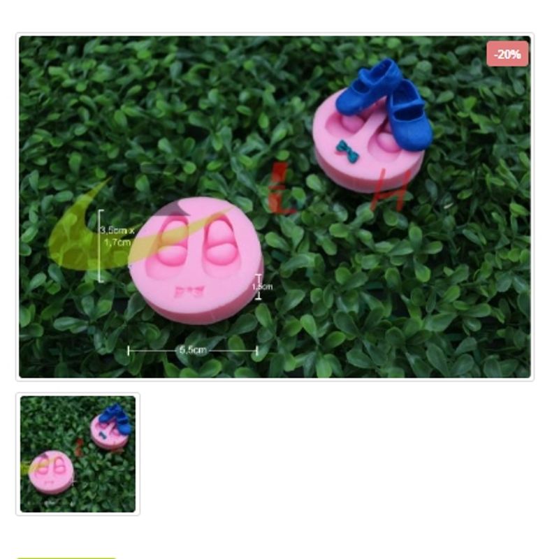 GENERICO - Molde Para Fondant Silicona Forma Zapatos