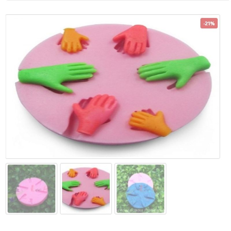 GENERICO - Molde Para Fondant Silicona Forma Manos