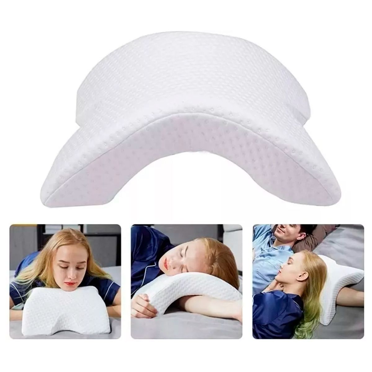 IRM - Almohada Memory Brazo Ortopedica Cojin Curvo Cuello Cervical