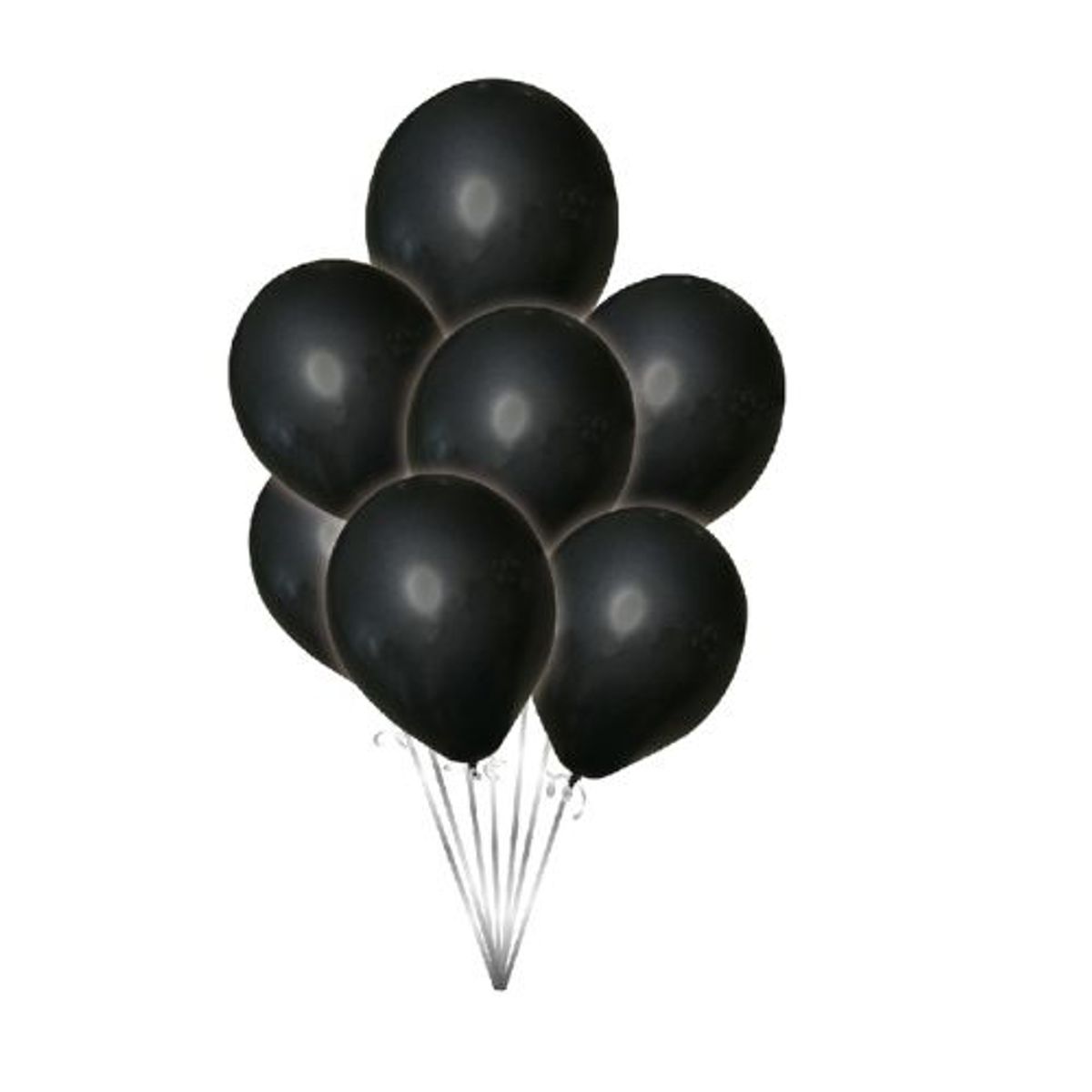 GENERICO - Globos Perlados Color Negro 25 Unidades 25 Cm