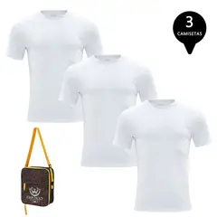 GIOVACCHINO - Pack de 3 Camisetas Manga Corta Algodón Hombre Con Bolso de Regalo