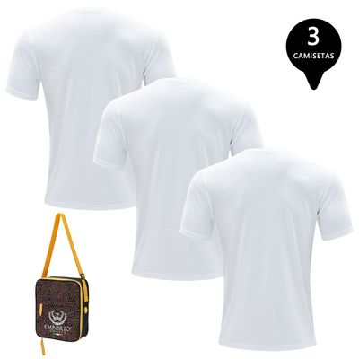 Imagen 2 del producto Pack de 3 Camisetas Manga Corta Algodón Hombre Con Bolso de Regalo