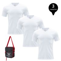 Pack de 3 Camisetas Manga Corta Algodón Hombre Con Bolso de Regalo