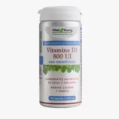 VITAL AND YOUNG - Vitamina D3 800 Ui + Prebióticos..