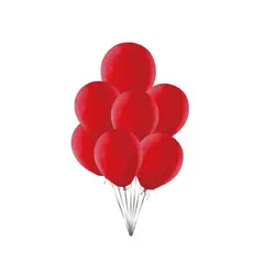 GENERICO - Globos Perlados Color Rojo 10 Unidades 25 Cm