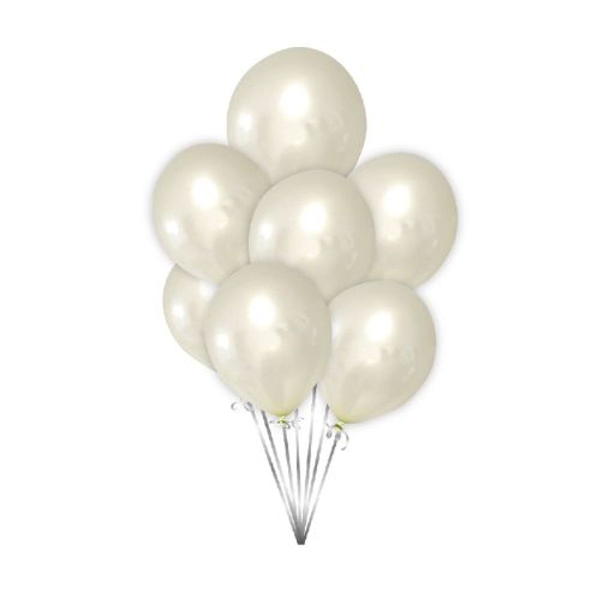GENERICO - Globos Perlados Color Blanco 10 Unidades 25 Cm