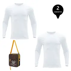 GIOVACCHINO - Pack de 2 Camisetas Manga Larga Algodón Hombre Con Bolso de Regalo