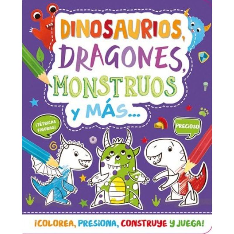EDIMAT LIBROS - Dinosaurios, Dragones, Monstruos Y Mas... (Arma Y Colorea)