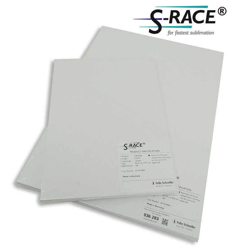 GENERICO - Papel de sublimacion S-race tamaño A4 100 hojas