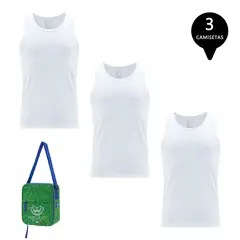 GIOVACCHINO - Pack de 3 Camisetas Sin Mangas Algodón Hombre Con Bolso de Regalo