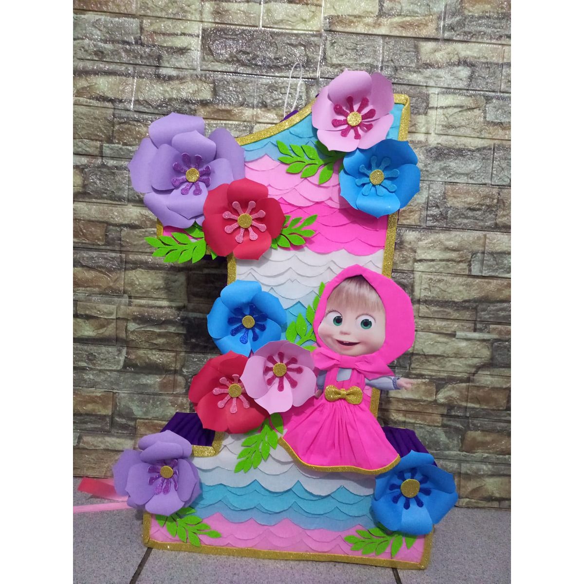 GENERICO - Piñata Masha número 1 de 50cm