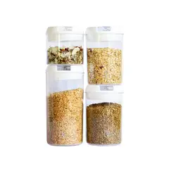 SIMPLIT - Contenedores Alimento Herméticos Set 4 Cierre Facil