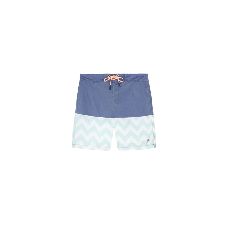 SCALPERS - Traje De Baño Print Zigzag Navy