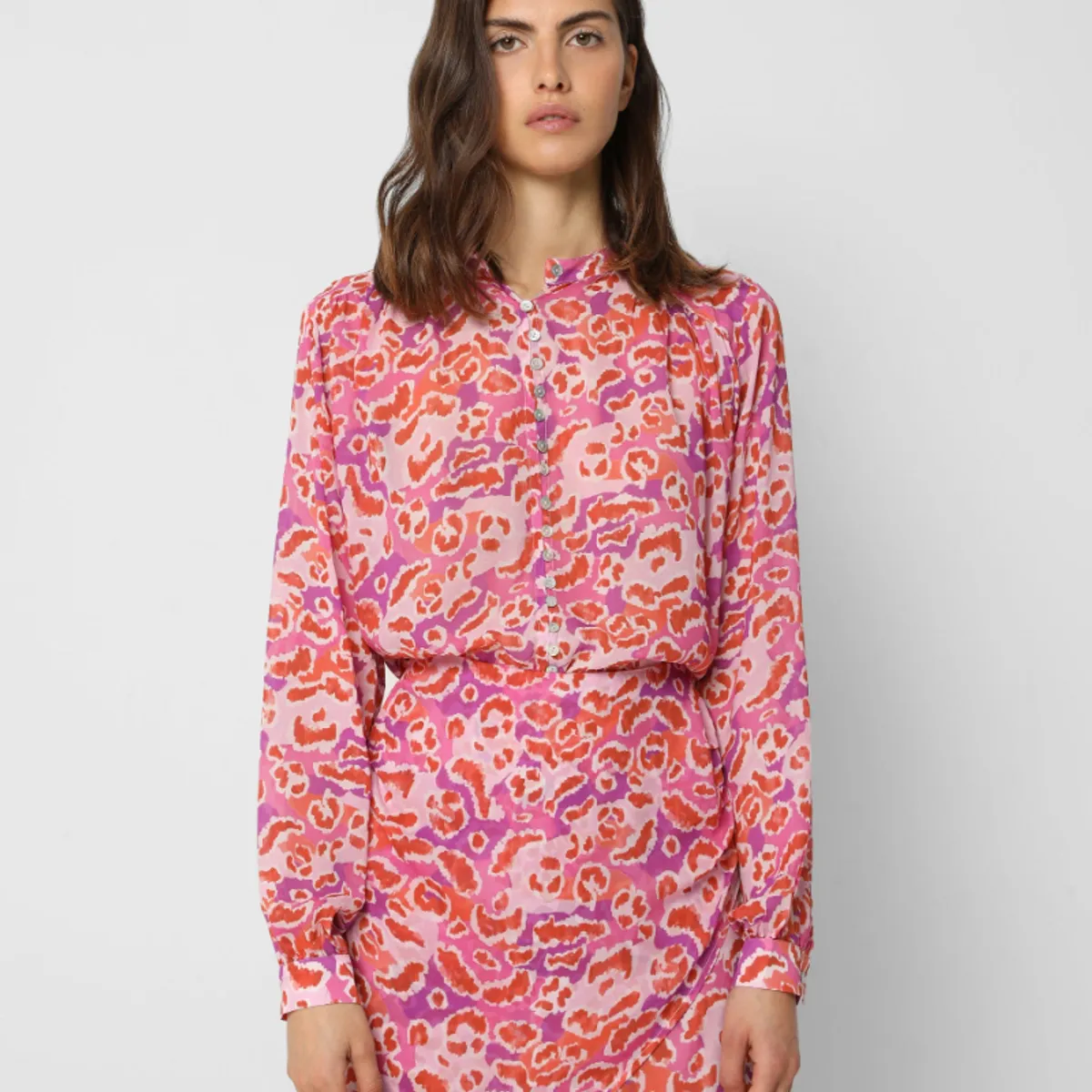 SCALPERS - Blusa Animal Print Pink