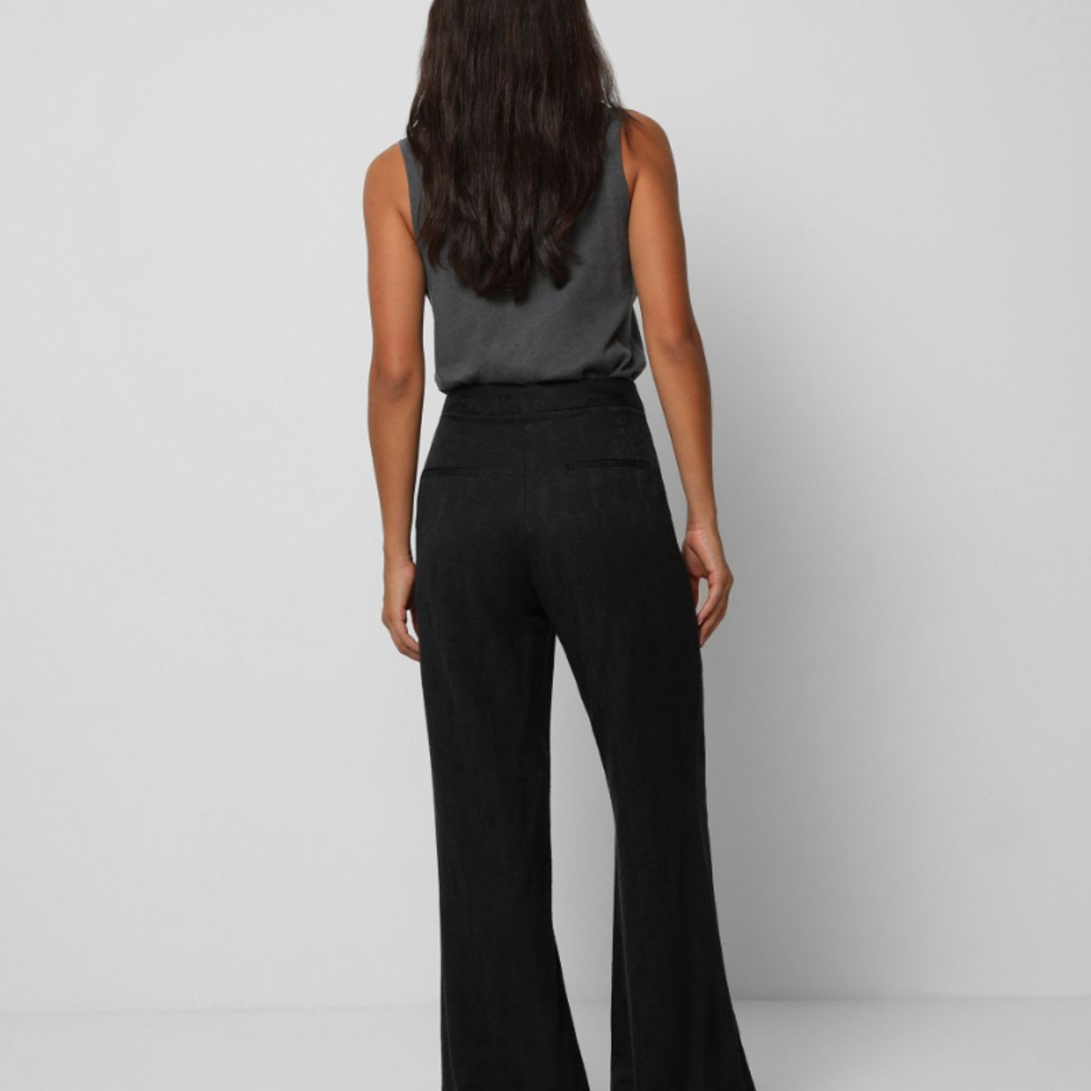 SCALPERS - Pantalón Flare Jacquard Black