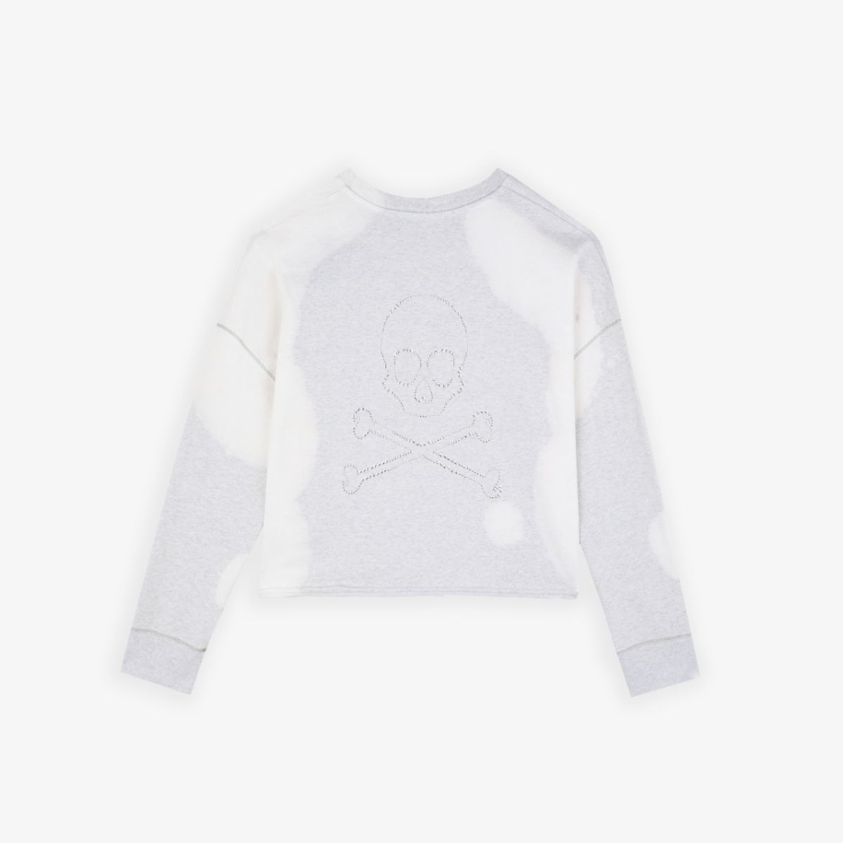 SCALPERS - Polerón Tie Dye Calavera Trasera Grey Melange