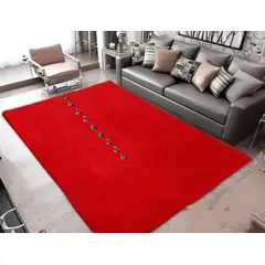 GENERICO - ALFOMBRAS PELUDAS DE COLOR ROJO VIVO EN LA MEDIDA 200X240cm