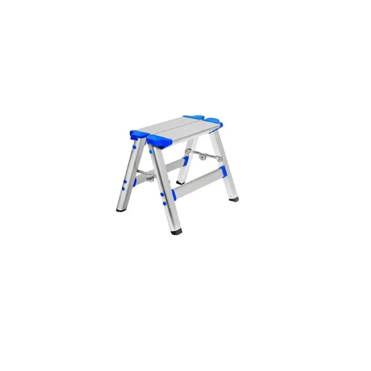 GENERICO - Piso De Aluminio Azul 1 Peldaño Soporta 120 K