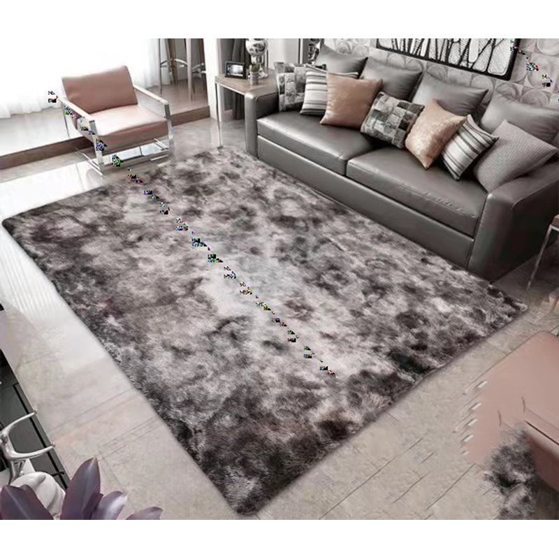 GENERICO - ALFOMBRAS PELUDAS NEGRO Y BLANCO JASPEADO EN LA MEDIDA 200X240cm