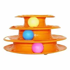 GENERICO - Juguete Gato Disco 3 Niveles Pelota Juego.