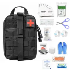 PENTAGON - Botiquin Kit Primeros Auxilios Curacion - Negro