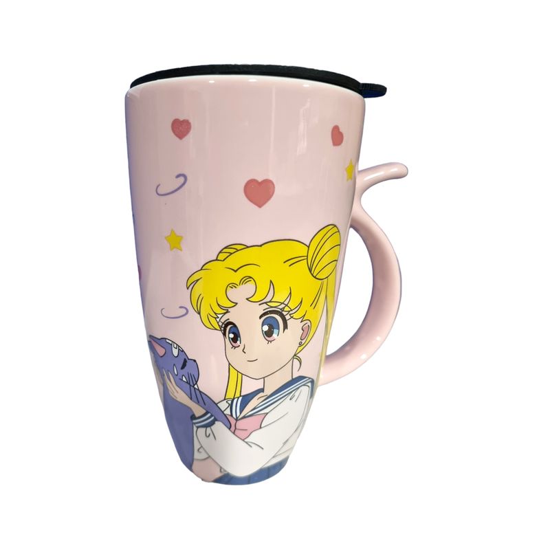 GENERICO - Tazón con bombilla Sailor moon eternal gatita Luna serena