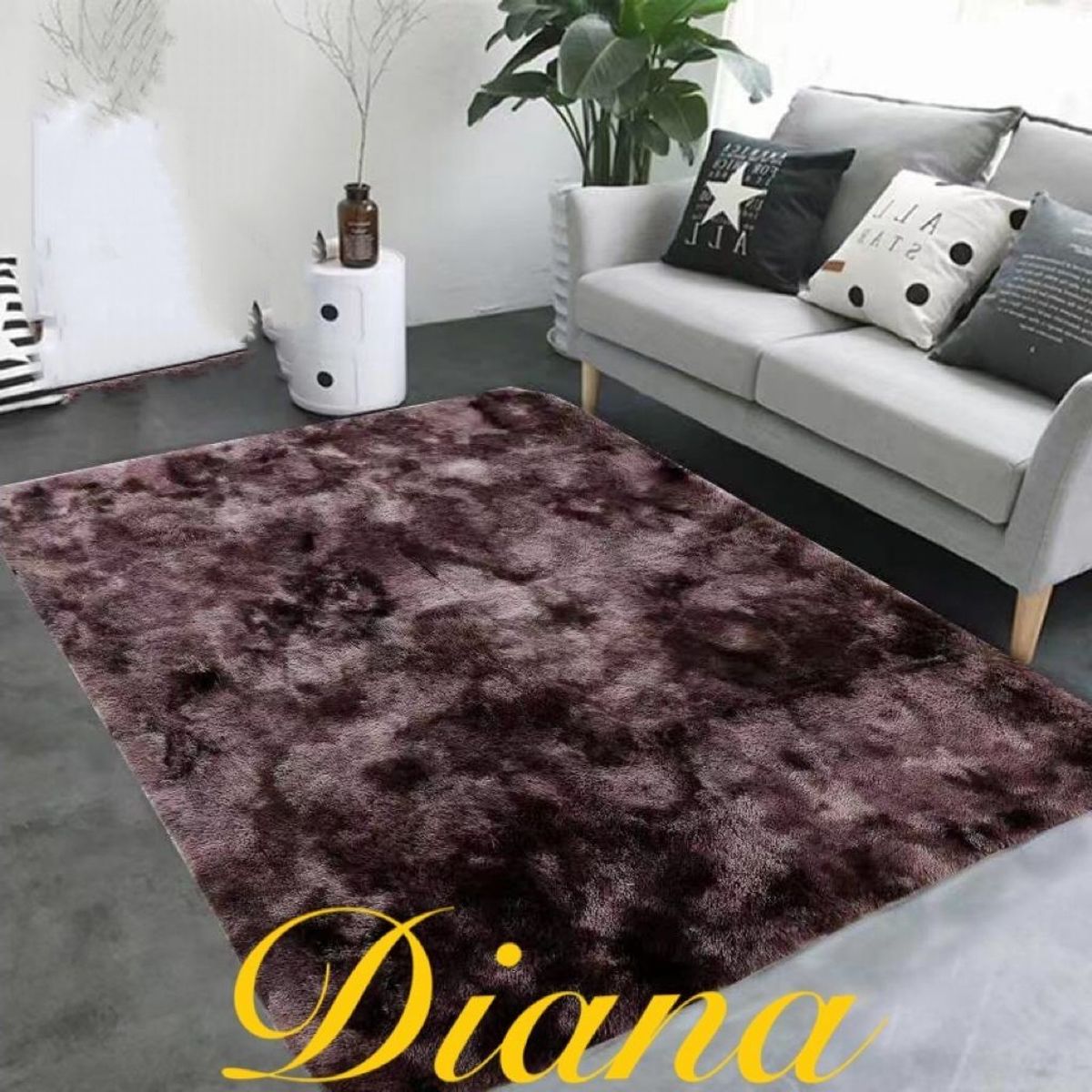 GENERICO - ALFOMBRAS PELUDAS   JASPEADO marron EN LA MEDIDA 200X240cm diana