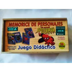 GENERICO - Memorice de spider man de madera