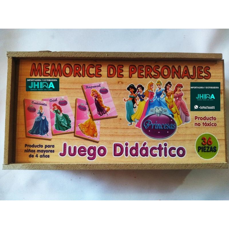 GENERICO - Memorice princesas de madera