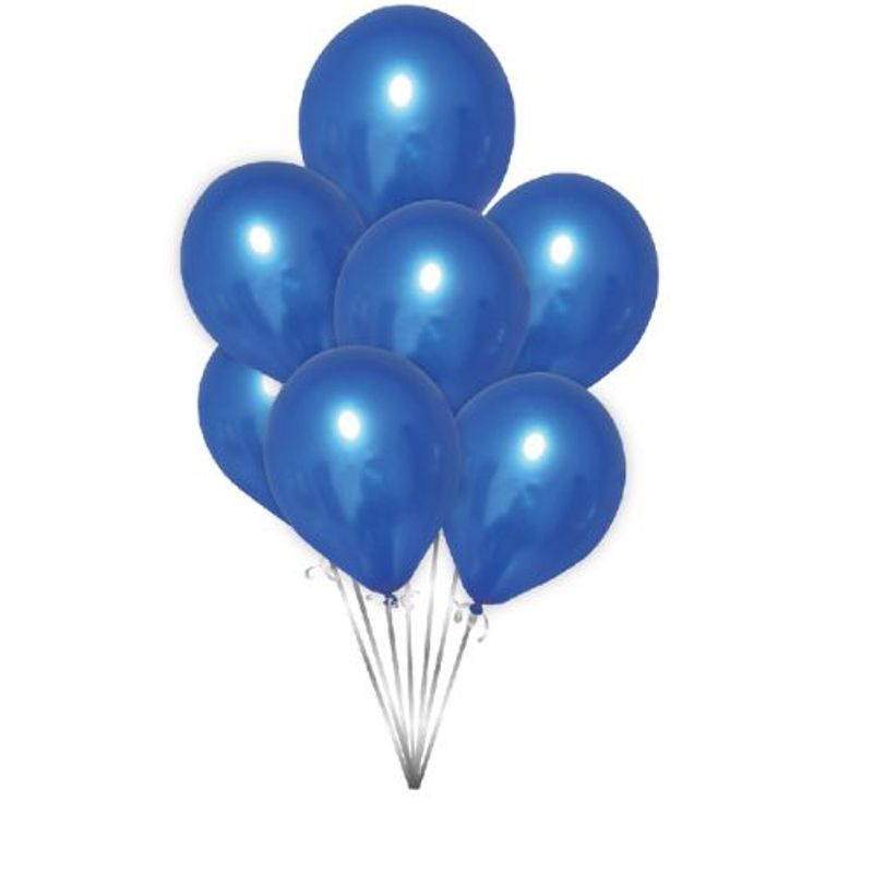 GENERICO - Globos Perlados Color Azul 25 Unidades 13 Cm