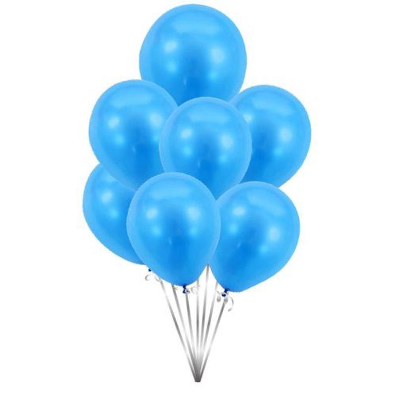 GENERICO - Globos Perlados Color Celeste 25 Unidades 13 Cm