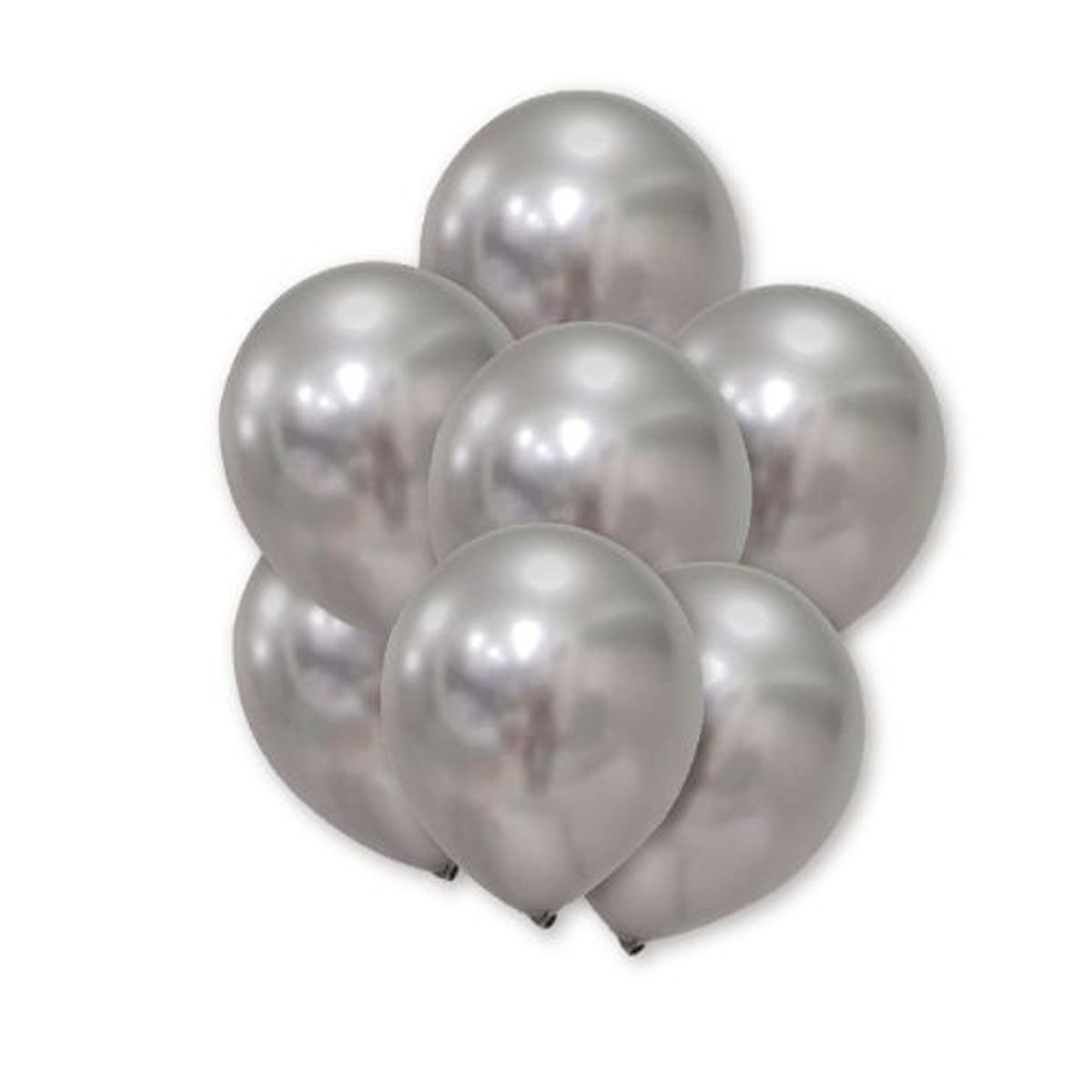 GENERICO - Globos Latex Color Plateado 25 Unidades 30 Cm