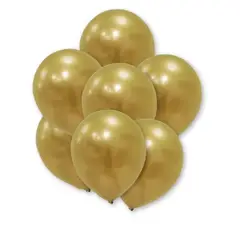 GENERICO - Globos Latex Color Dorado 25 Unidades 30 Cm