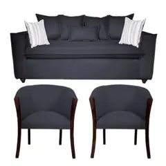 SITIAL HOME - Living 311 Bubha marengo sofa 3 cuerpos con resortes mas 2 sitiales