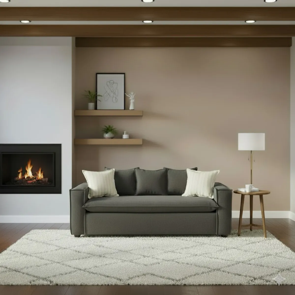 SITIAL HOME - Living 311 Bubha marengo sofa 3 cuerpos con resortes mas 2 sitiales