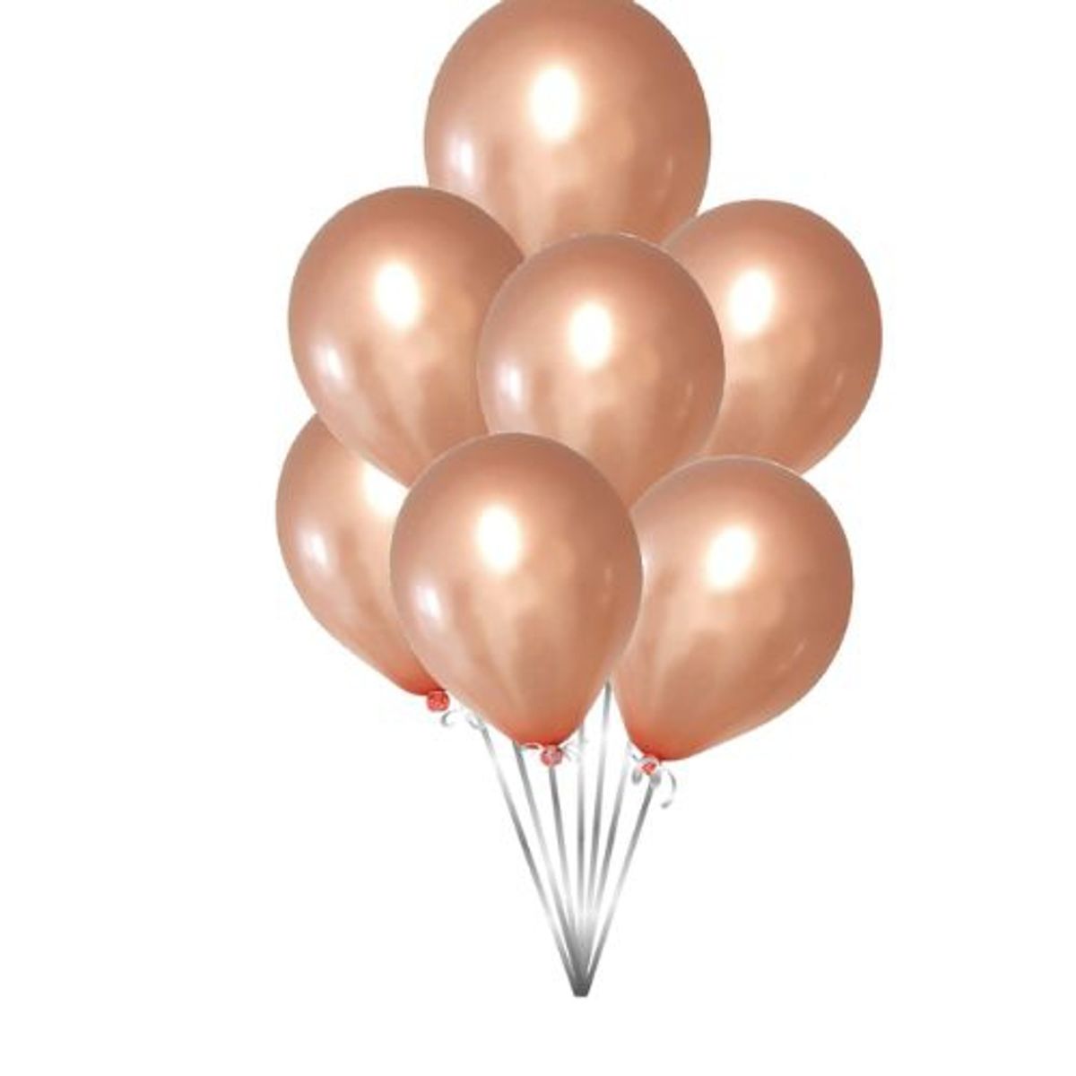GENERICO - Globos Perlados Color Oro Rosa 25 Unidades 13 Cm