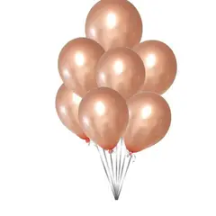 GENERICO - Globos Perlados Color Oro Rosa 25 Unidades 13 Cm