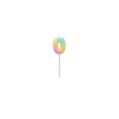 GENERICO - Vela De Numero 0 Color Pastel 14cm