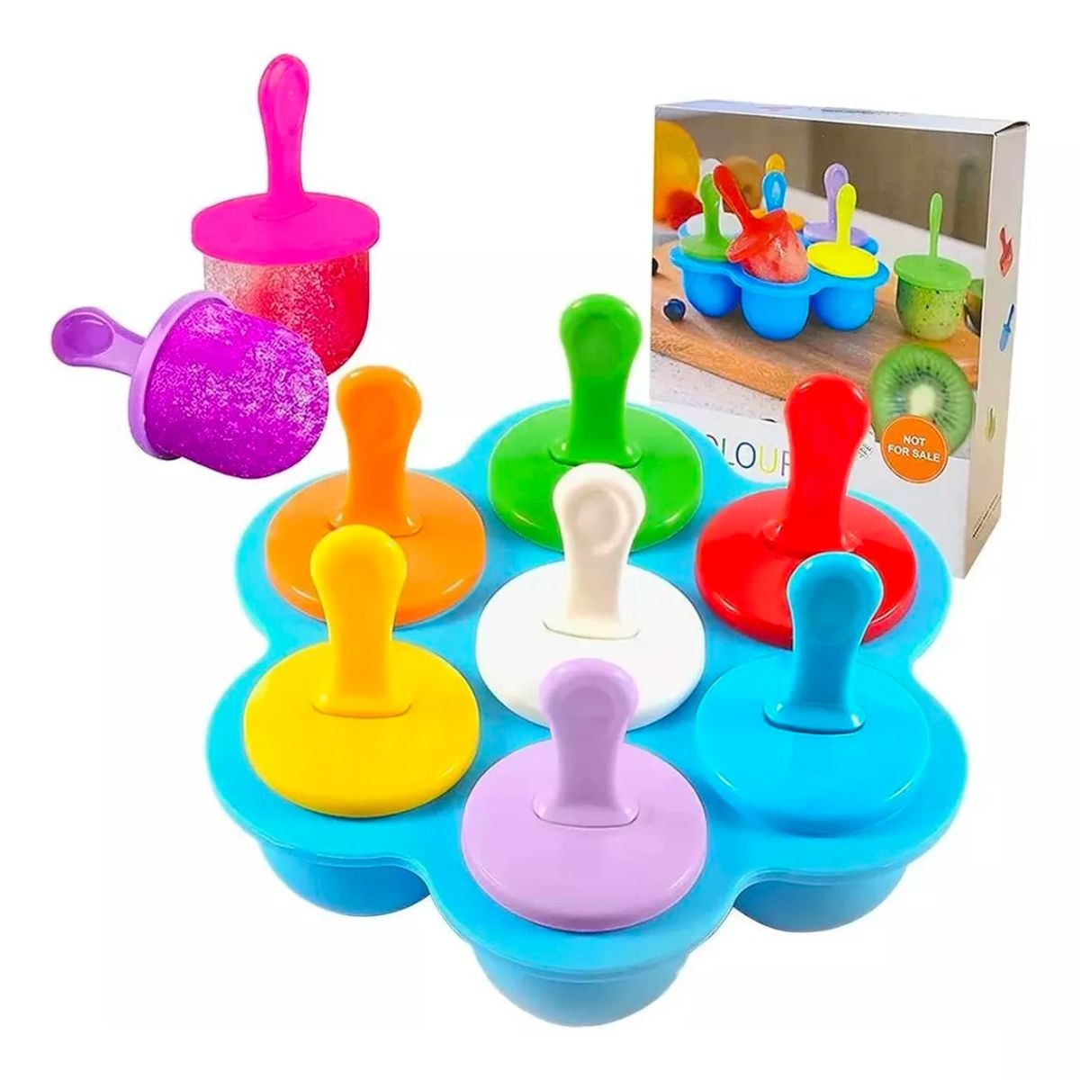 GENERICO - Moldes De Silicona Para Helados Niños Bebé