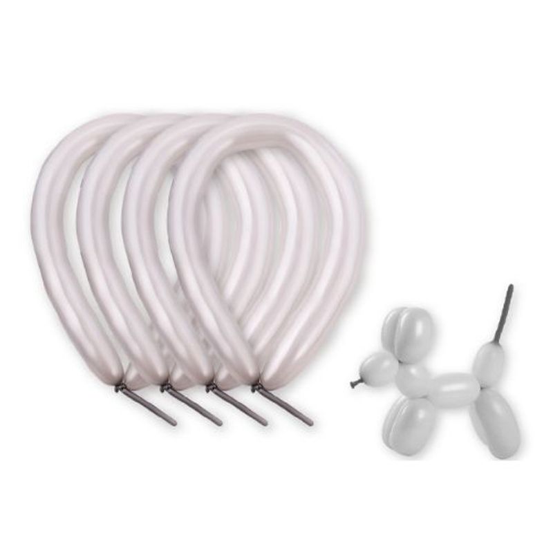 GENERICO - Globos 260 Largos 40 Unidades Color Blanco