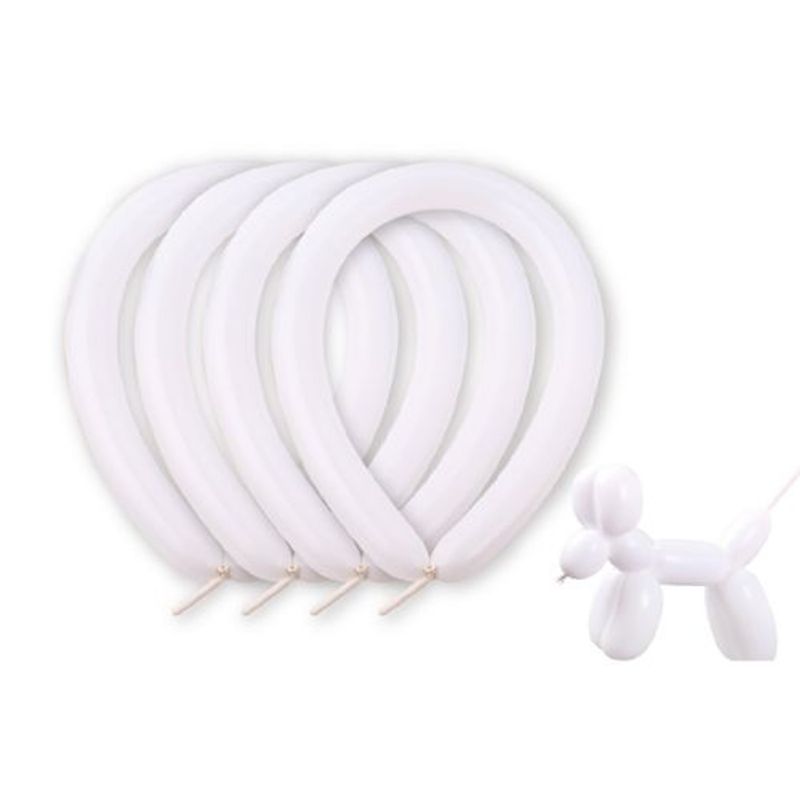 GENERICO - Globos 260 Largos 40 Unidades Color Blanco