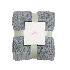 ANTICO HOME - Manta De Puntos Color Gris Perla Salvia Medidas 130x190 cm