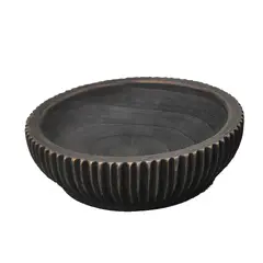 ANTICO HOME - Cuenco En Madera De Paulownia Tallada A Mano Santa Rita M